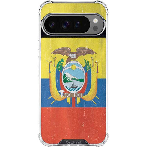 Ecuador Flag Distressed Google Pixel 10 Pro XL Clear Case